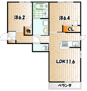 ファブリックモア【3階】の間取り