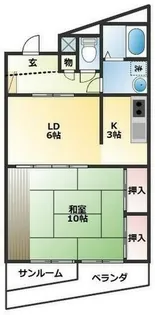 Jポートマンション【3階】の間取り