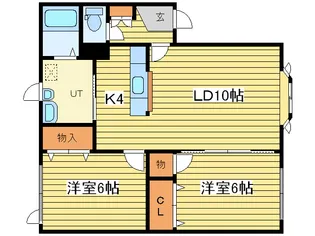 アマランス伏古【2階】の間取り