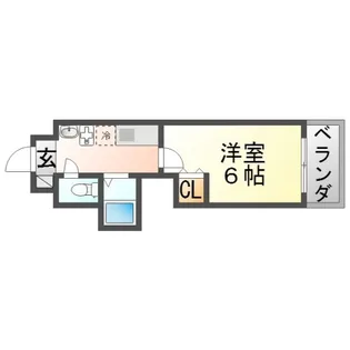 イーズ千里山【3階】の間取り