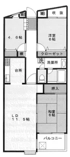 パティオ北新宿【4階】の間取り