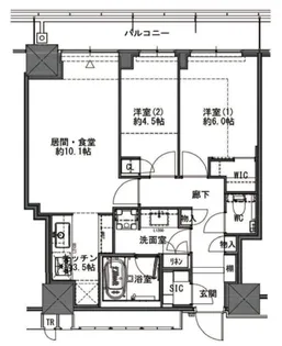 MID TOWER GRAND【19階】の間取り