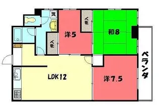 ウィステリア白川【5階】の間取り