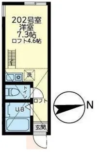 ユナイト横浜カッシーナ【2階】の間取り