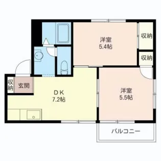 メゾンテルキC【2階】の間取り