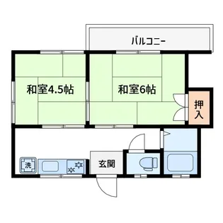 第二コーポナヅカ【2階】の間取り