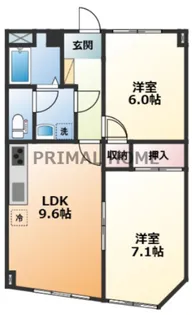 根岸駅前第二分譲共同ビル【6階】の間取り
