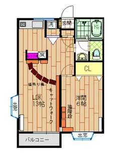 にゃパート八木山【2階】の間取り