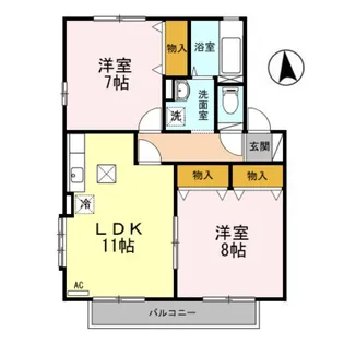 リビングタウン新田東 C【1階】の間取り