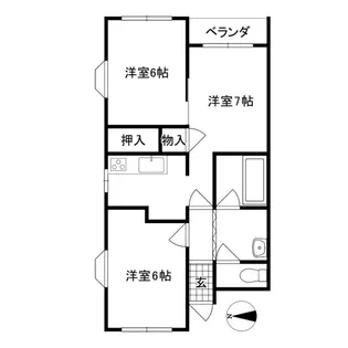 グランディ京田【3階】の間取り