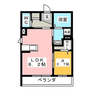 メゾン加納栄町通W【3階】の間取り