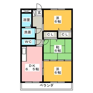 サウスヒルズA【3階】の間取り