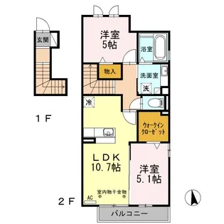 セジュール稲穂【2階】の間取り