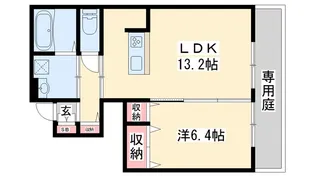 カーム アンシャンテ【1階】の間取り