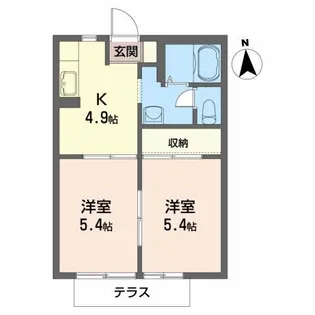 フォレストコート【1階】の間取り