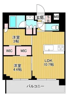 コンフォリア二葉【3階】の間取り