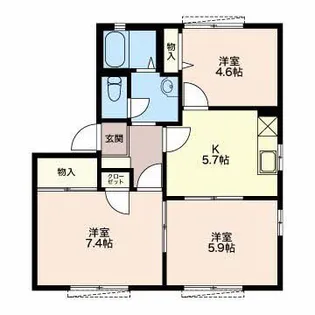 プリメーロ八王子【1階】の間取り