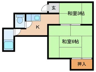 鈴蘭荘【1階】の間取り