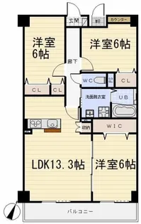 アヴニール・シエル【4階】の間取り