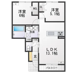 グレースコートT【1階】の間取り