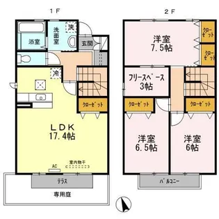 ウィズ山城の間取り