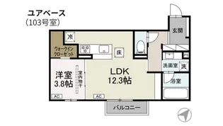 ユア ベース【1階】の間取り