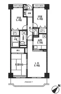 グレースコート志村【2階】の間取り
