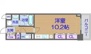 エスリード長堀タワー【9階】の間取り