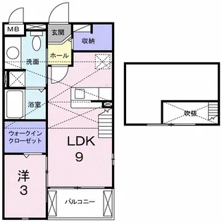 メロウハウスC【2階】の間取り