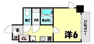 クオーレ三宮 弐番館【10階】の間取り