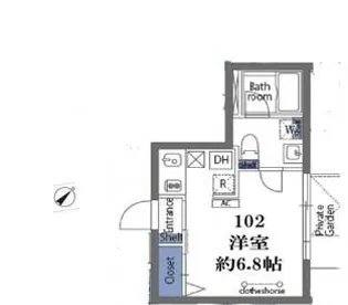 アヴァンタージュ恵比寿【1階】の間取り