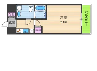 TOYOTOMI STAY Premium難波桜川I【8階】の間取り