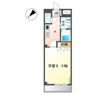 メルヴェーユ南観音【1階】の間取り