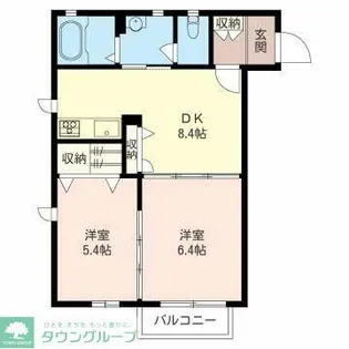 Garden【1階】の間取り