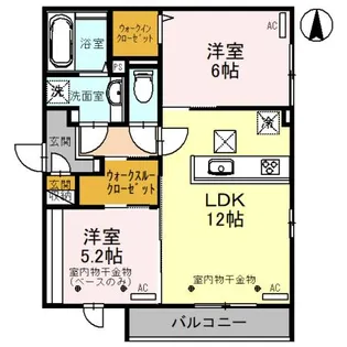 クレセントSK III【1階】の間取り