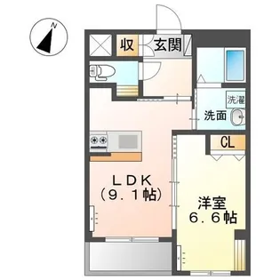 CIEL天瀬【2階】の間取り