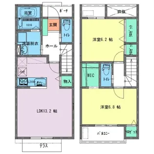 ラルーチェの間取り