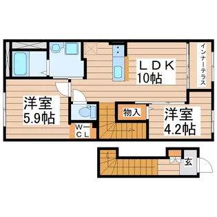 フォレストサイド【2階】の間取り
