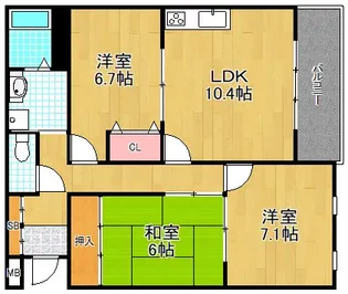 RASTA香里園町【3階】の間取り