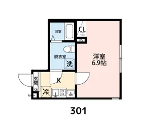 ベステージ貝塚【3階】の間取り