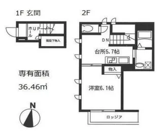 エルミタージュ上板橋【2階】の間取り