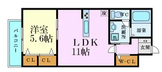 西蟹屋K.K【7階】の間取り
