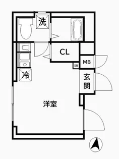 CREAL王子South【2階】の間取り