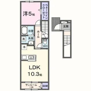 パラディス【2階】の間取り