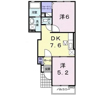 リバーサイド久山A【1階】の間取り