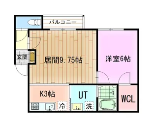 ハスコリオ神楽 B【3階】の間取り
