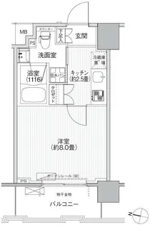 コスモグランス南品川【3階】の間取り