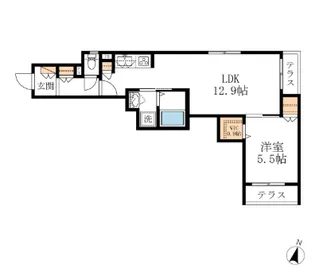 ブルーメンハイム碑文谷【1階】の間取り