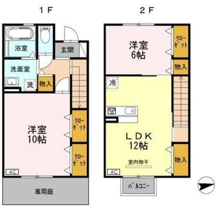GARDEN HOUSE SHIMOAKAE【1階】の間取り