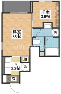 プリムローズB【2階】の間取り